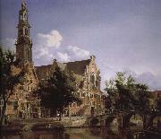 Jan van der Heyden Canal and Church of the scenic West